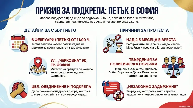 Призив за подкрепа: протест в София на 6 февруари от 11:00 ч. на ул. „Черковна“ 90